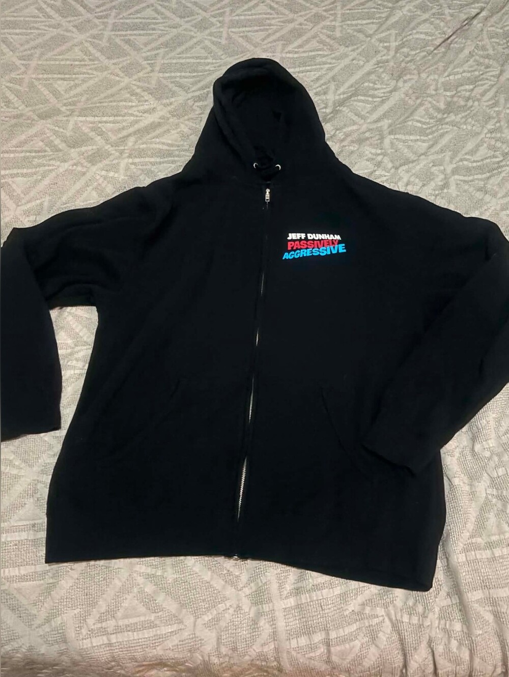 Jeff Dunham Passively Aggressive Tour Full Zip Hoodie, Size Adult XL